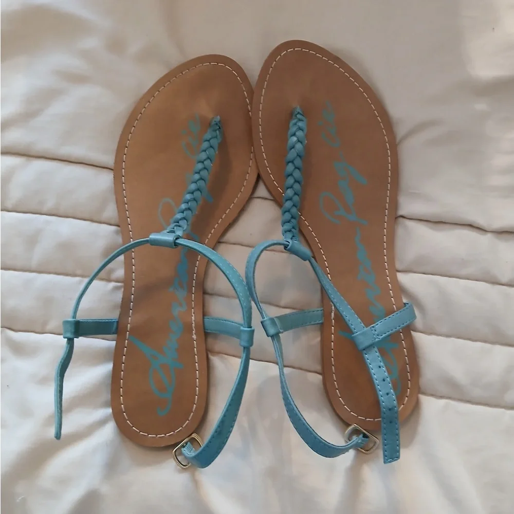 Blue Braided Women's Sandals